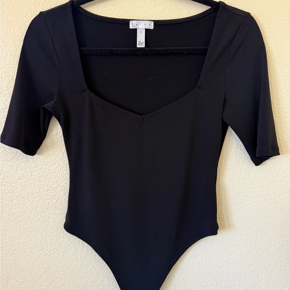 Leith Classic Black Bodysuit